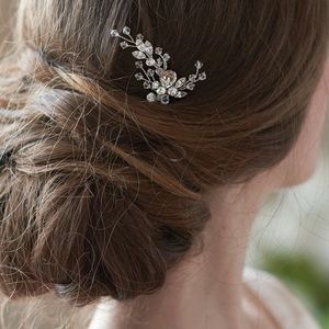 Wedding crystal hair pin - silver